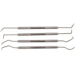 4pc Double Ended Pick Set-Stainless Steel Tips